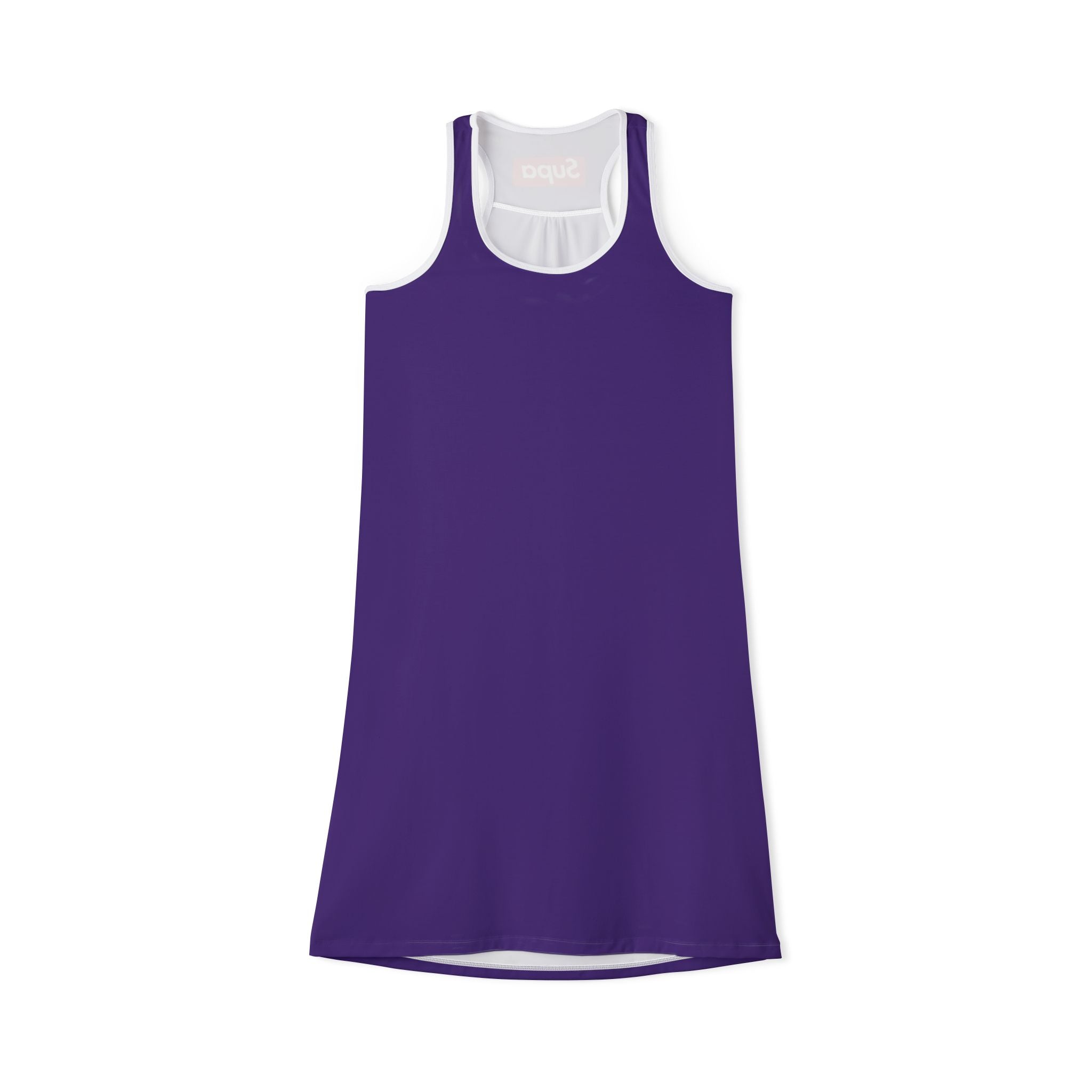 Purple Racerback Dress — Women's Athletic A-Line Sundress