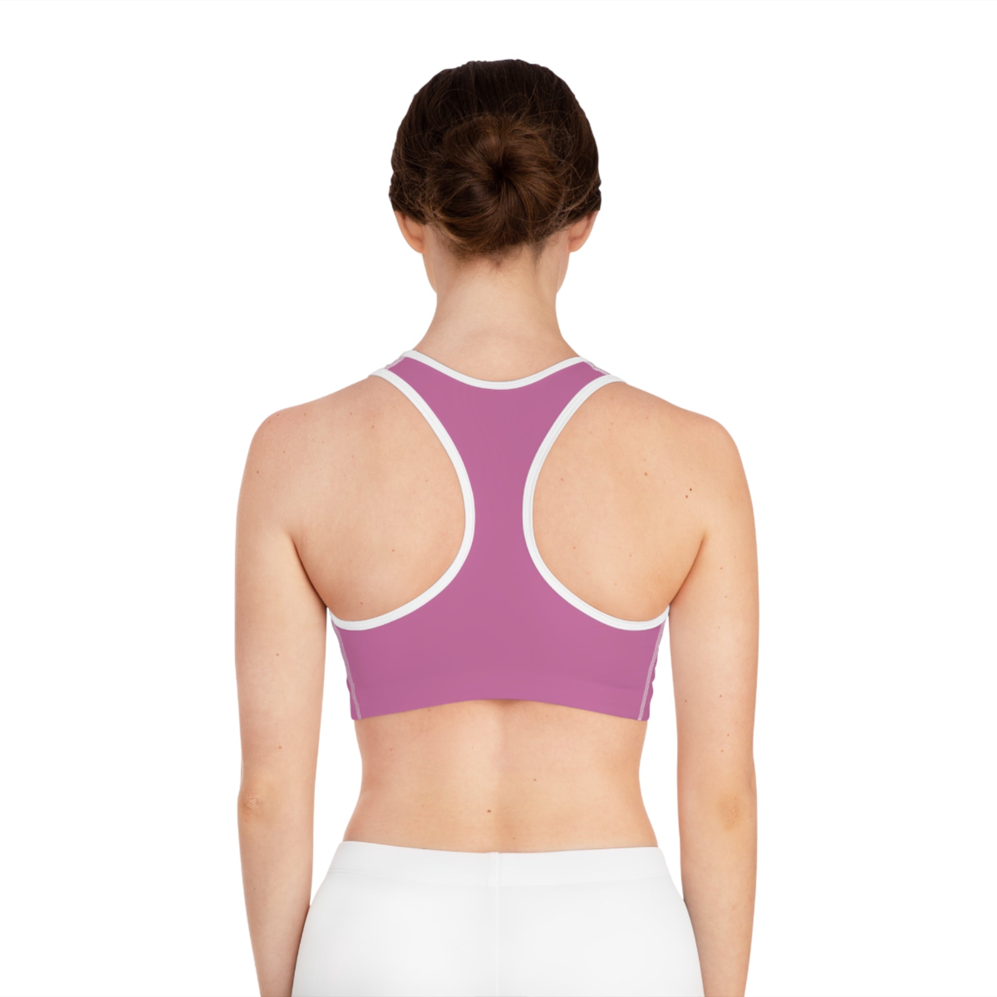 Sports Bra — 'Supa' Pink Logo Racerback Activewear
