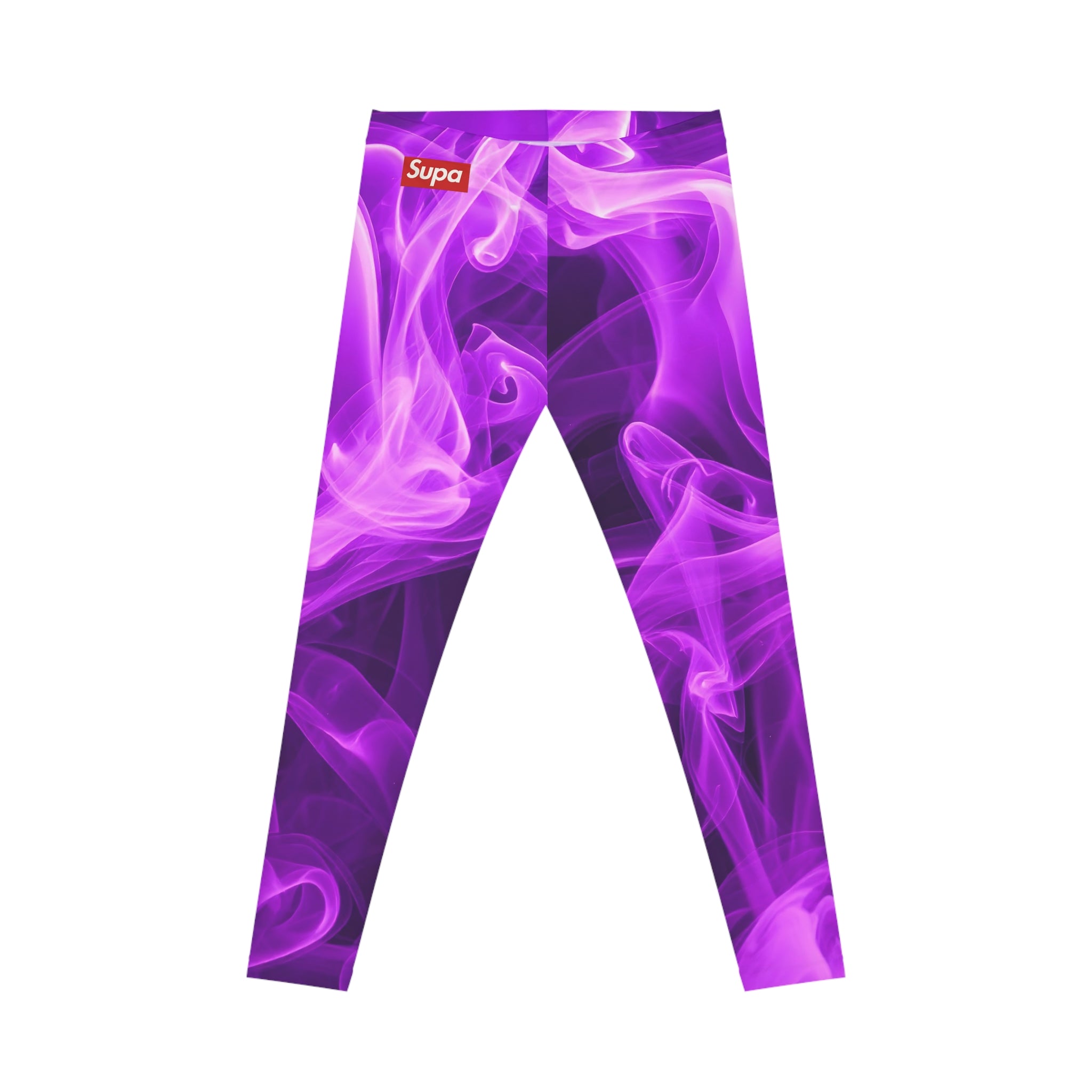 Purple Smoke All-Over-Print Leggings — Women's Casual Yoga & Activewear