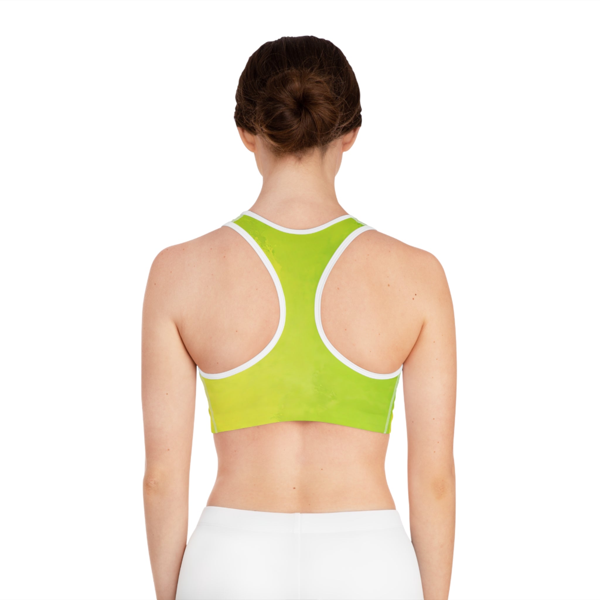 Supa Logo Sports Bra — Lime Tie-Dye Activewear