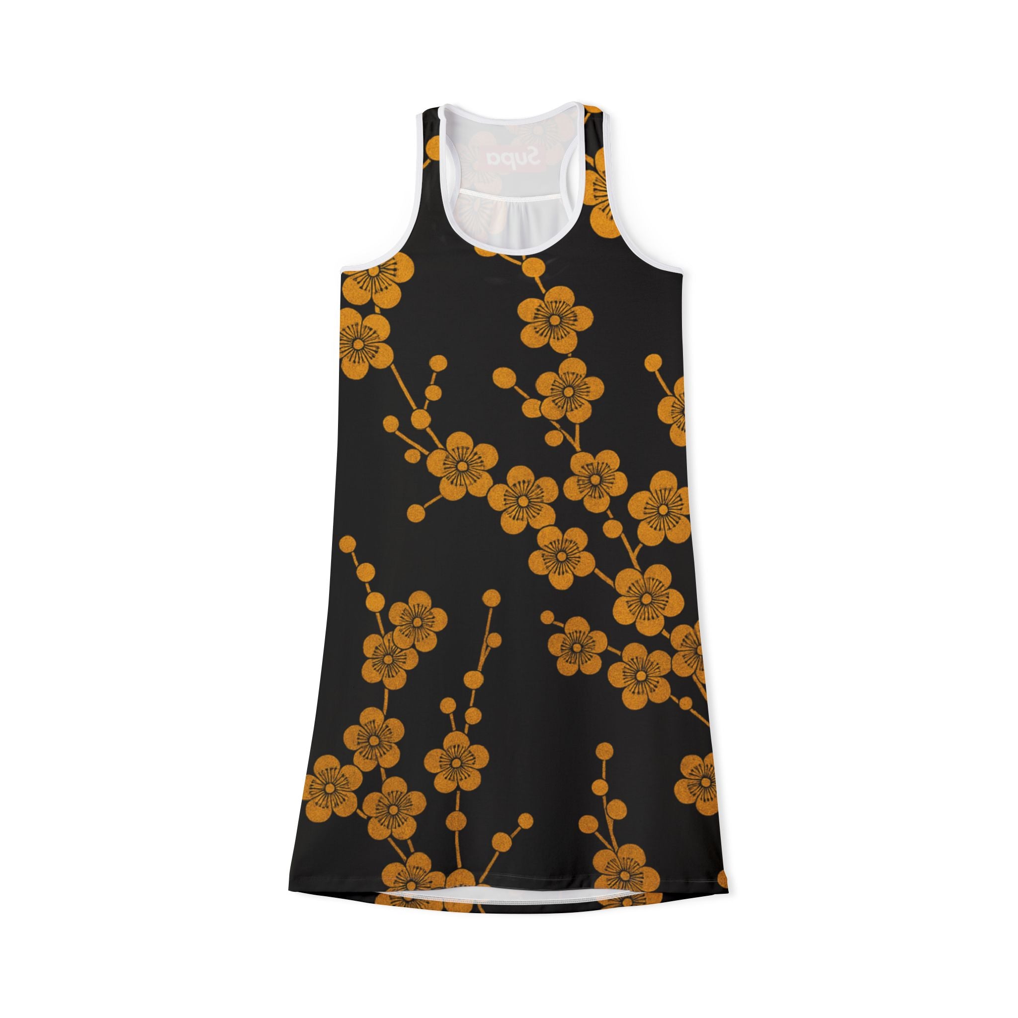 Floral Racerback Dress — Golden Blossom All-Over Print