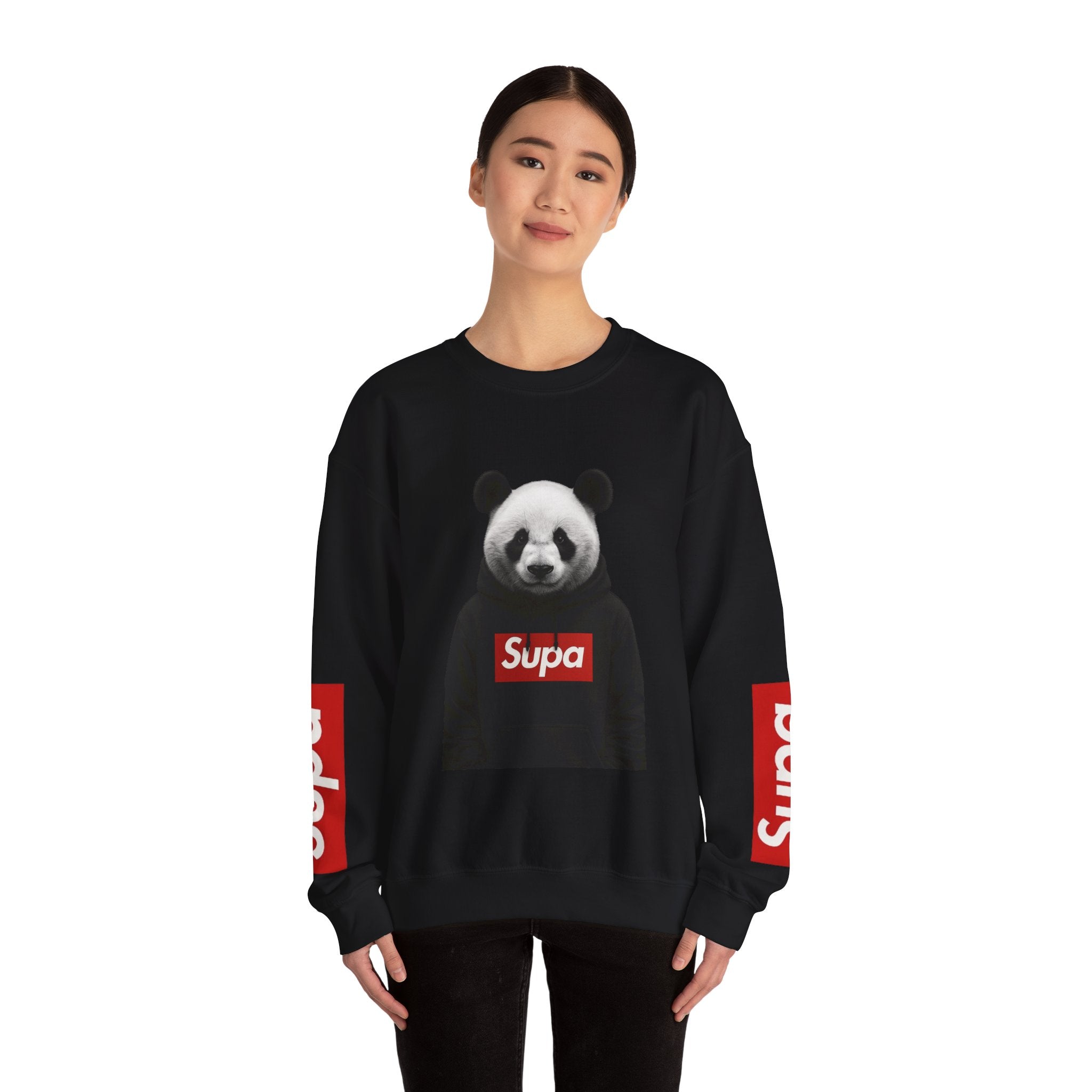 Panda 'Supa' Crewneck Sweatshirt — Streetwear Graphic Pullover