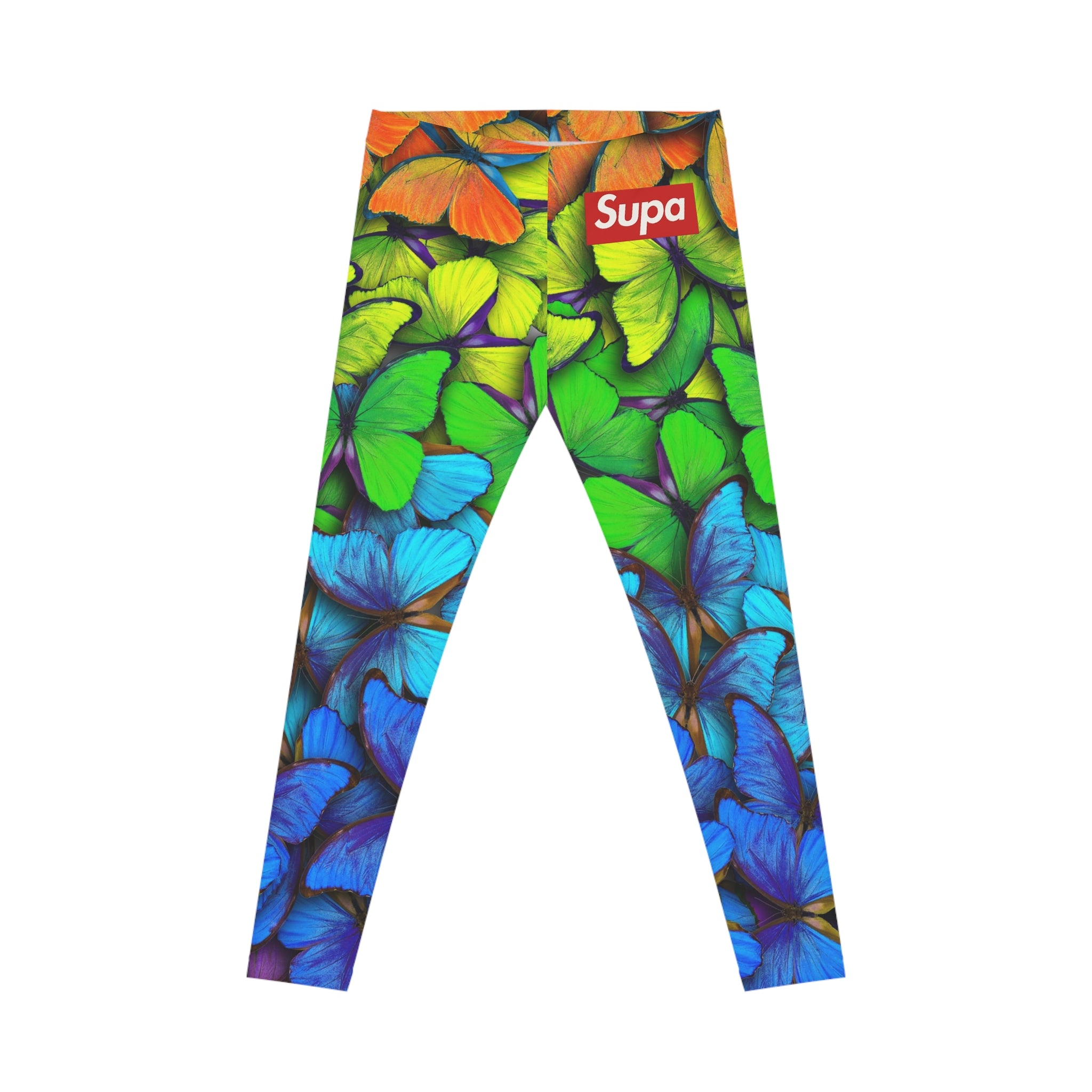 Butterfly Burst Leggings — Colorful All-Over Print Women’s Yoga & Casual Leggings