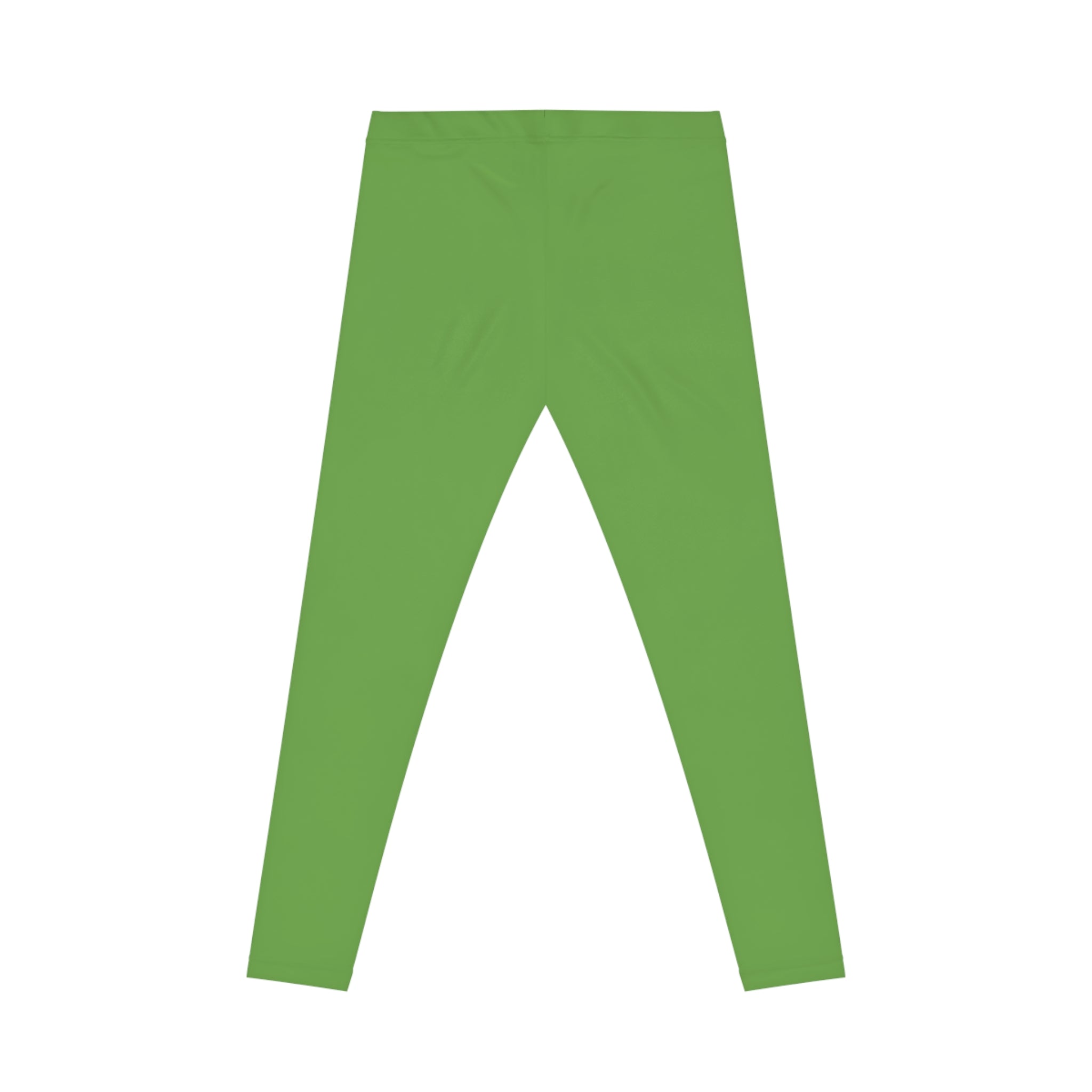 Green "Supa" Logo Leggings — Women's Casual All-Over Print