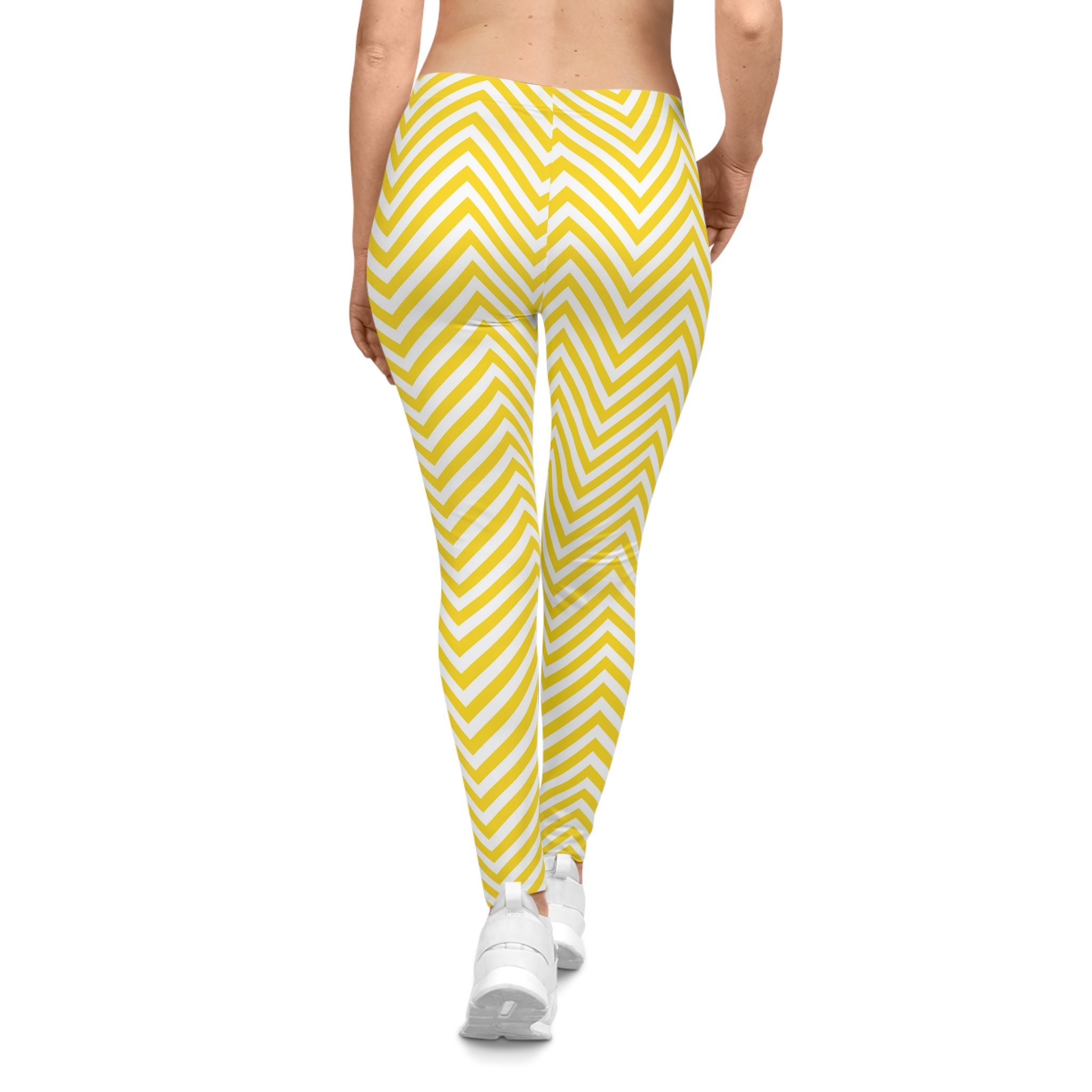 SUPA Yellow Chevron Leggings — Women's Patterned Casual Leggings