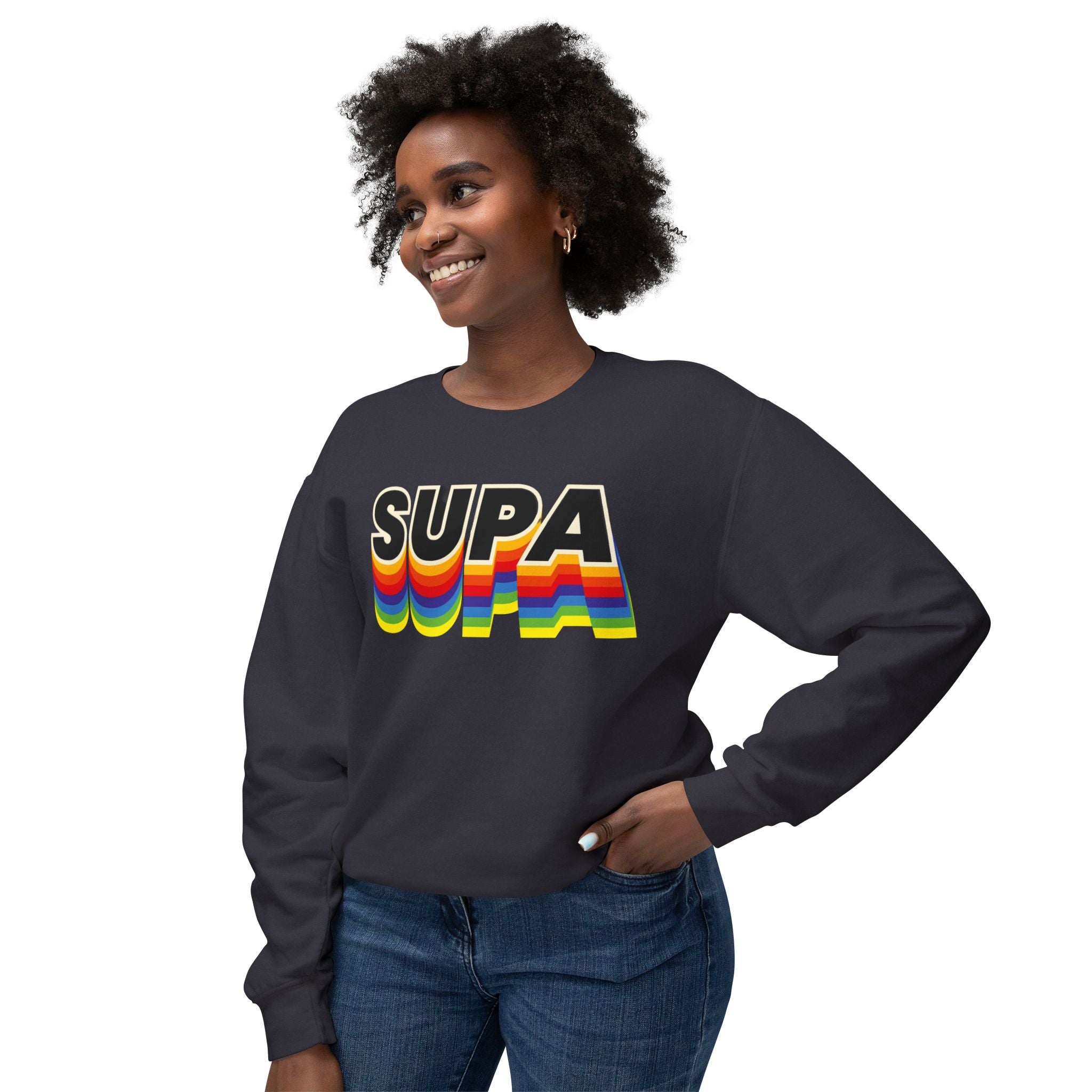 Supa Rainbow Crewneck Sweatshirt