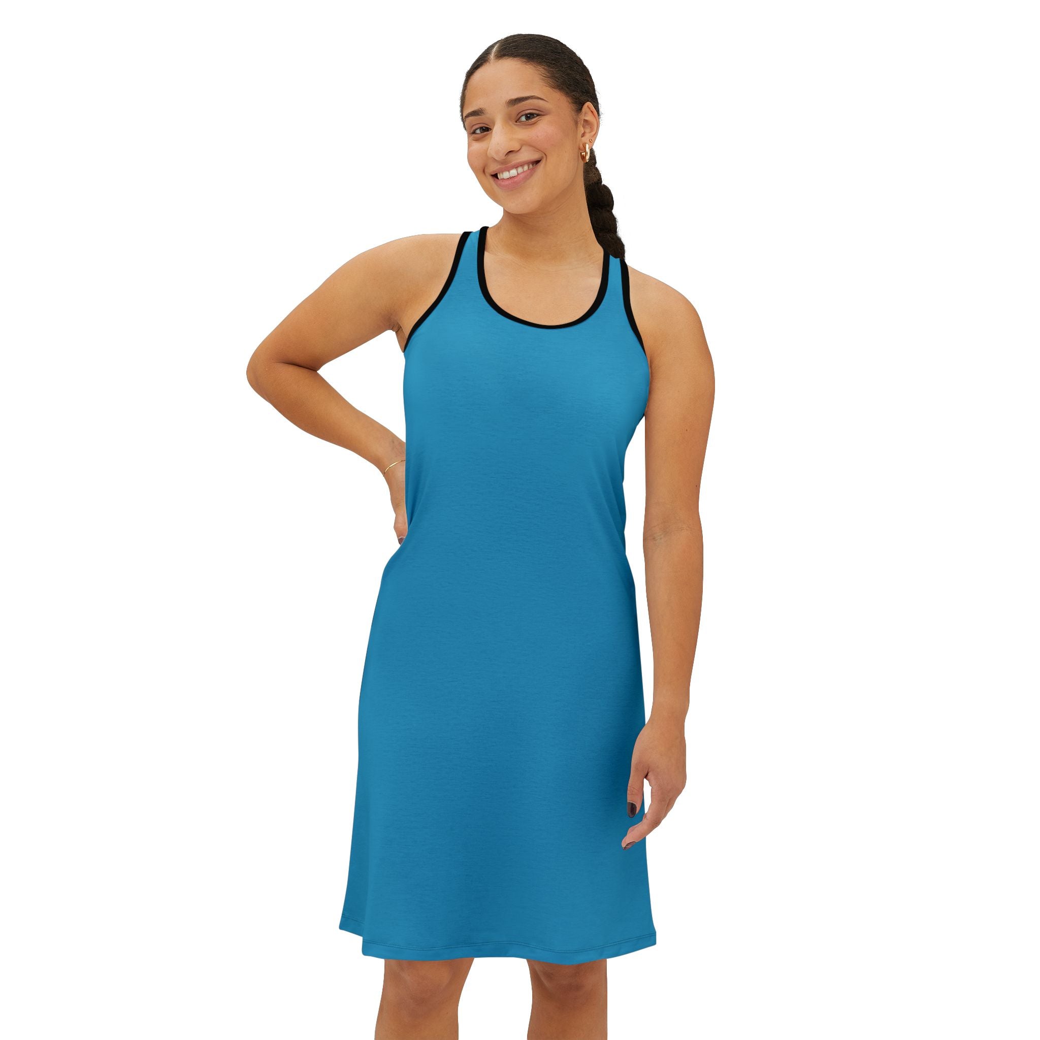 Racerback Dress — Bright Blue Minimalist Everyday Sundress