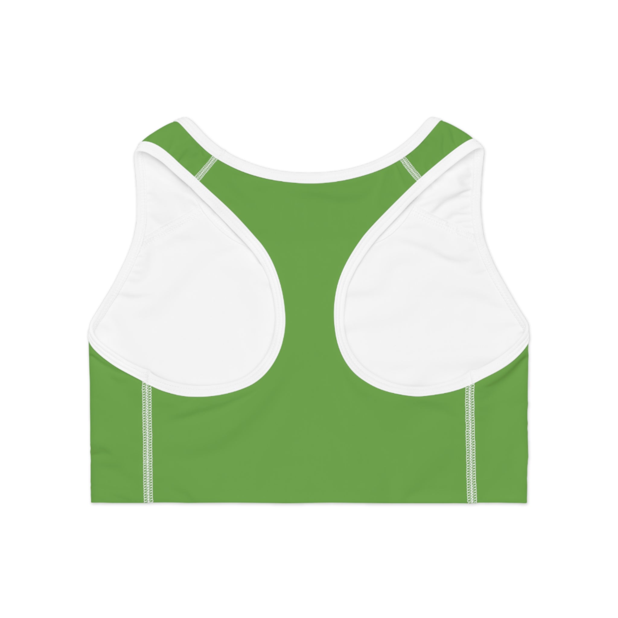Supa Green Logo Sports Bra — Bold Streetwear Active Crop Top