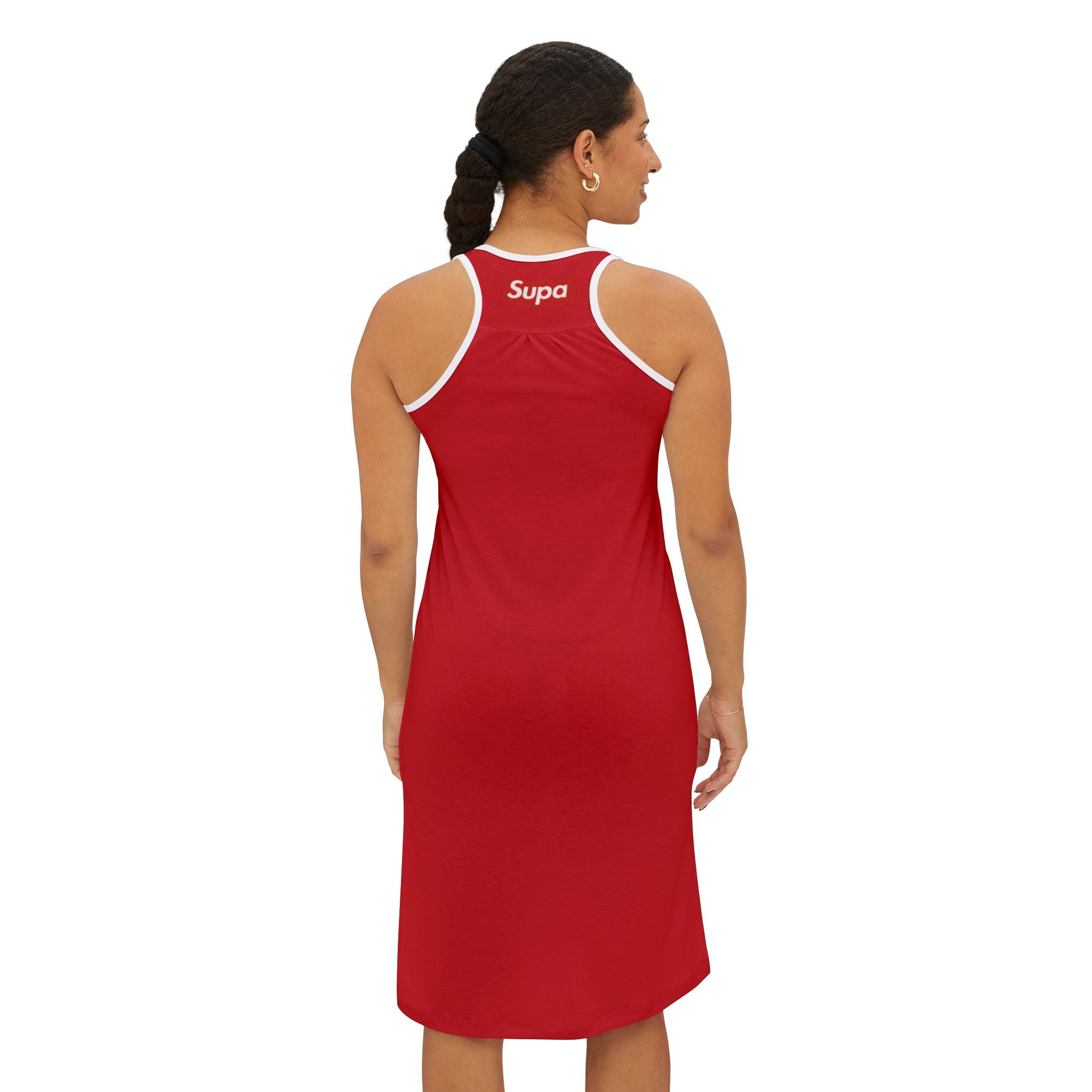 Red Racerback Dress – Women's Athletic AOP Summer Sundress