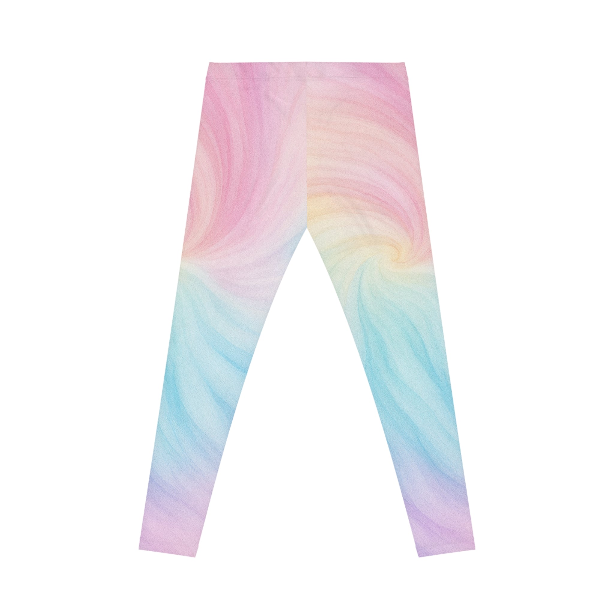 Pastel Swirl Leggings — 'Supa' Logo All-Over Print