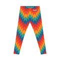 Women’s Vibrant Chevron Leggings — Colorful Geometric All-Over Print