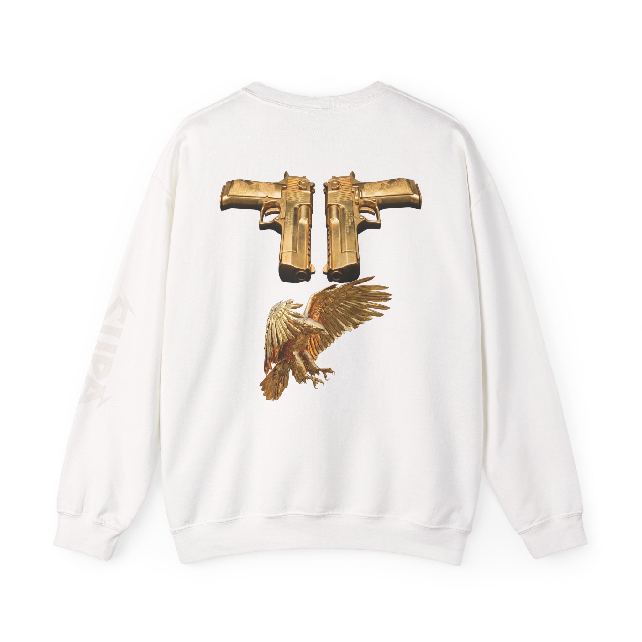 Eagle Flight Crewneck Sweatshirt — Vintage Golden Hawk Graphic