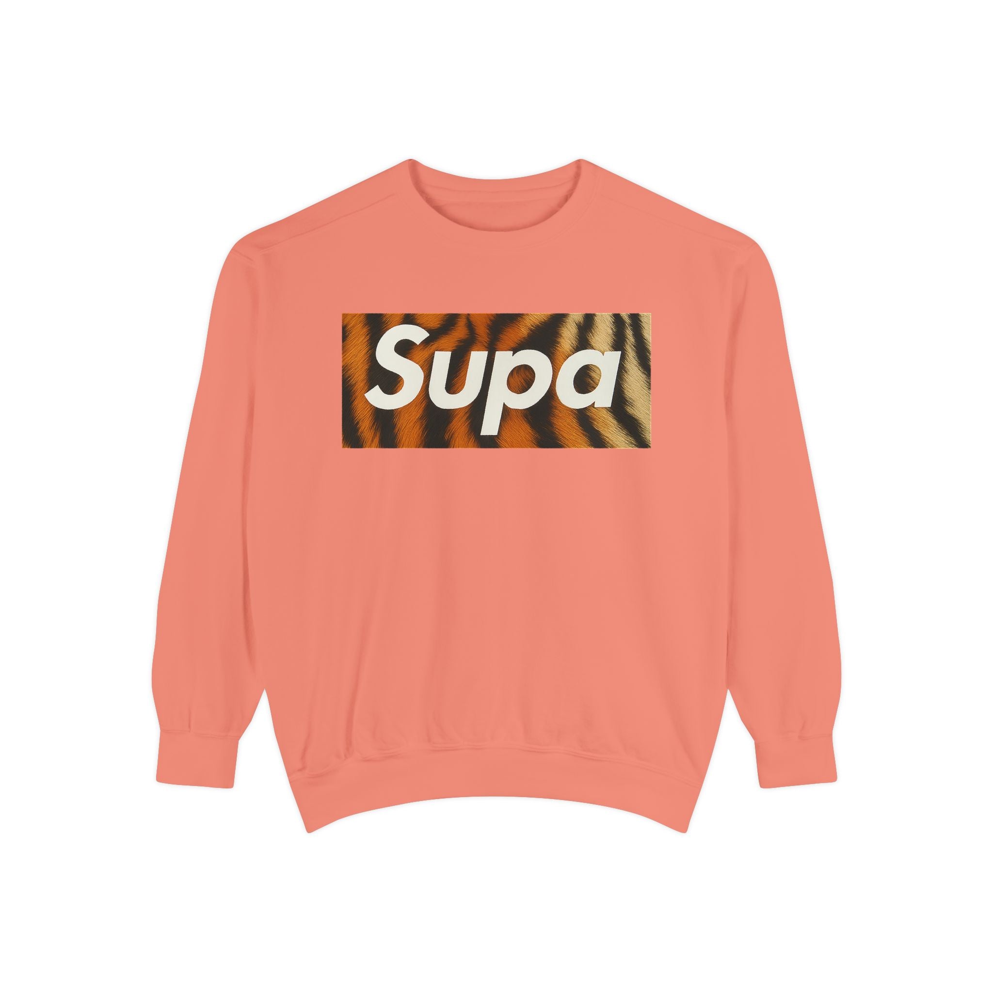 Supa Tiger Unisex Sweatshirt - Trendy Garment-Dyed Apparel