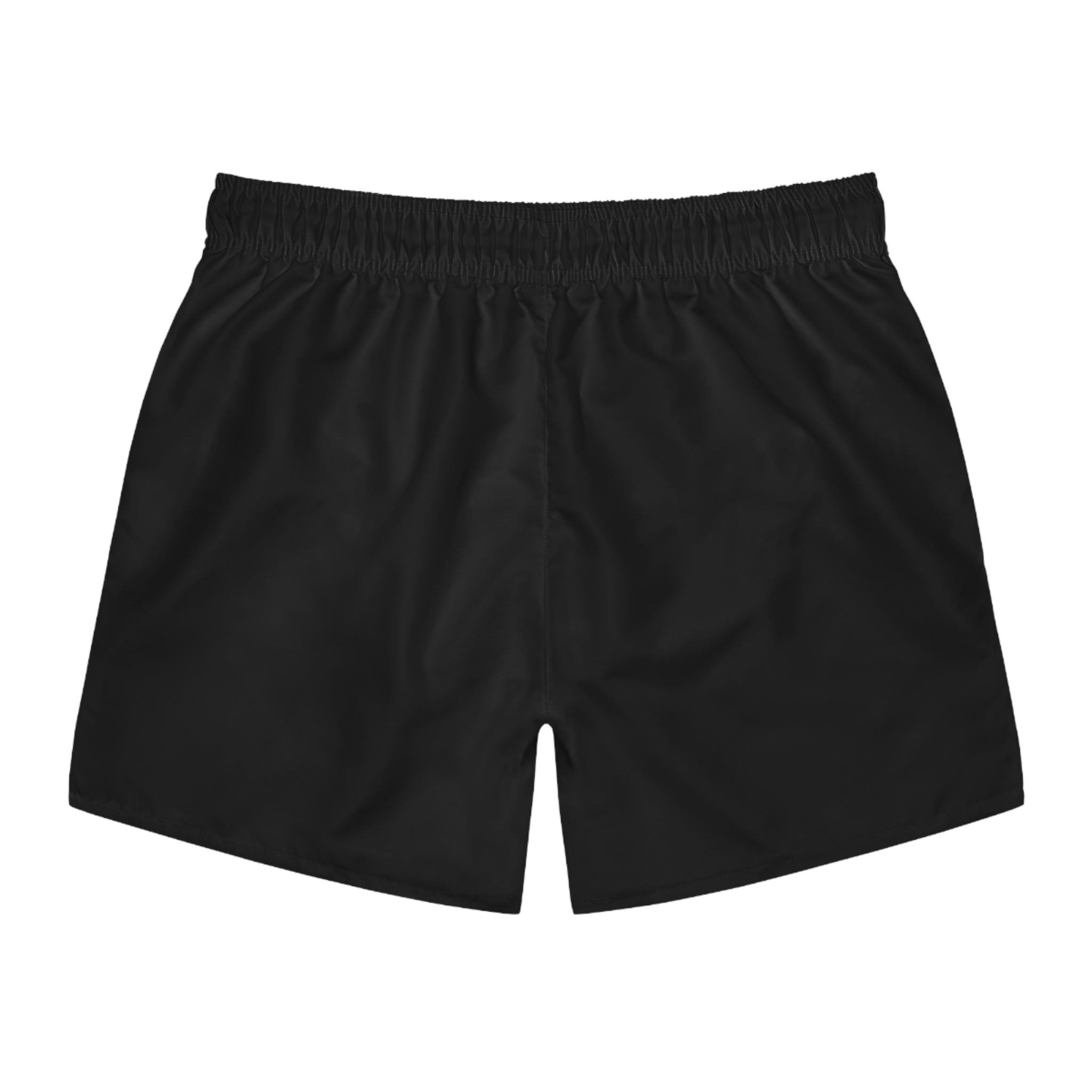 Swim Trunks — Black 'Supa' Logo Stylish Beach Shorts