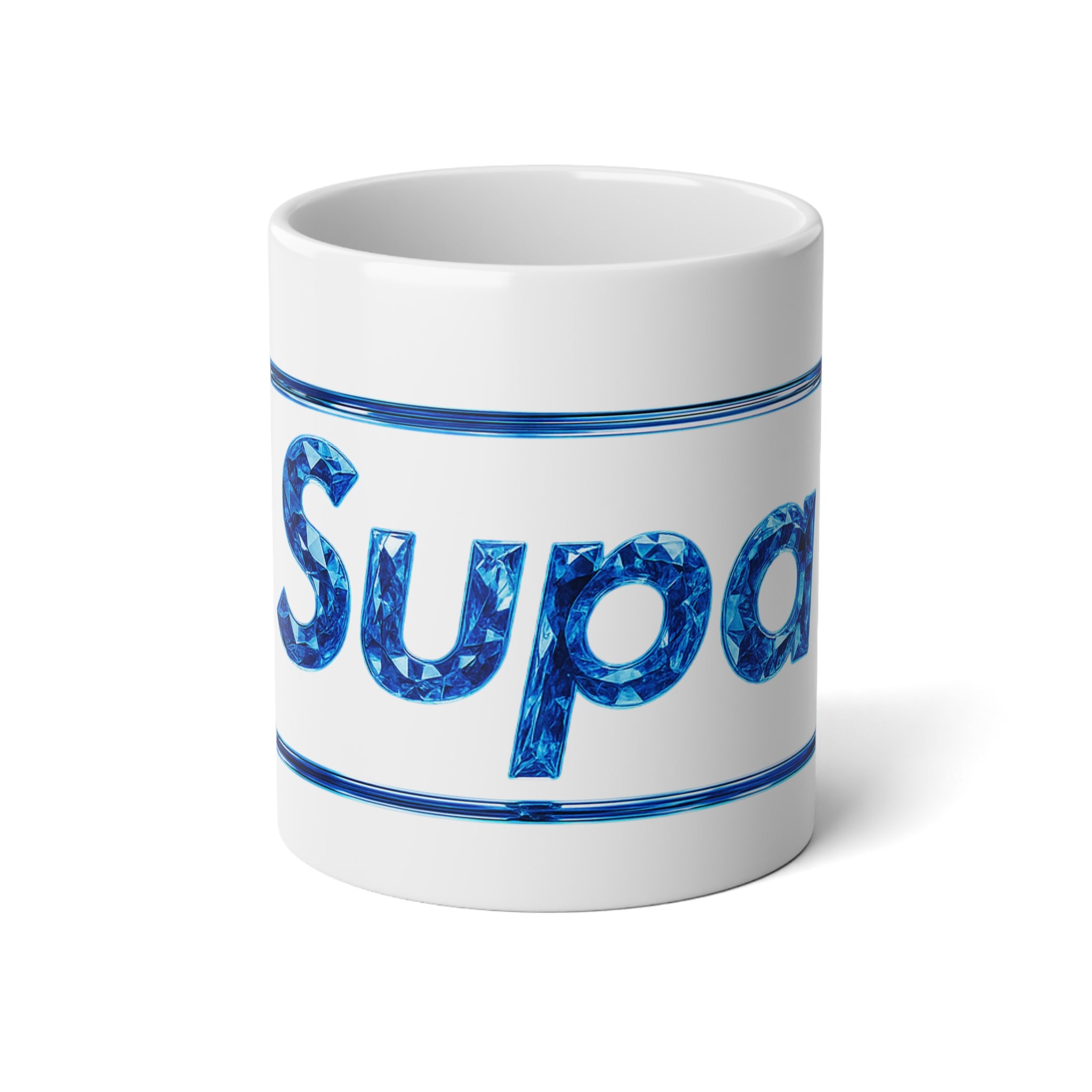 20oz Jumbo Mug — 'Supah' Blue Water Texture Coffee Cup