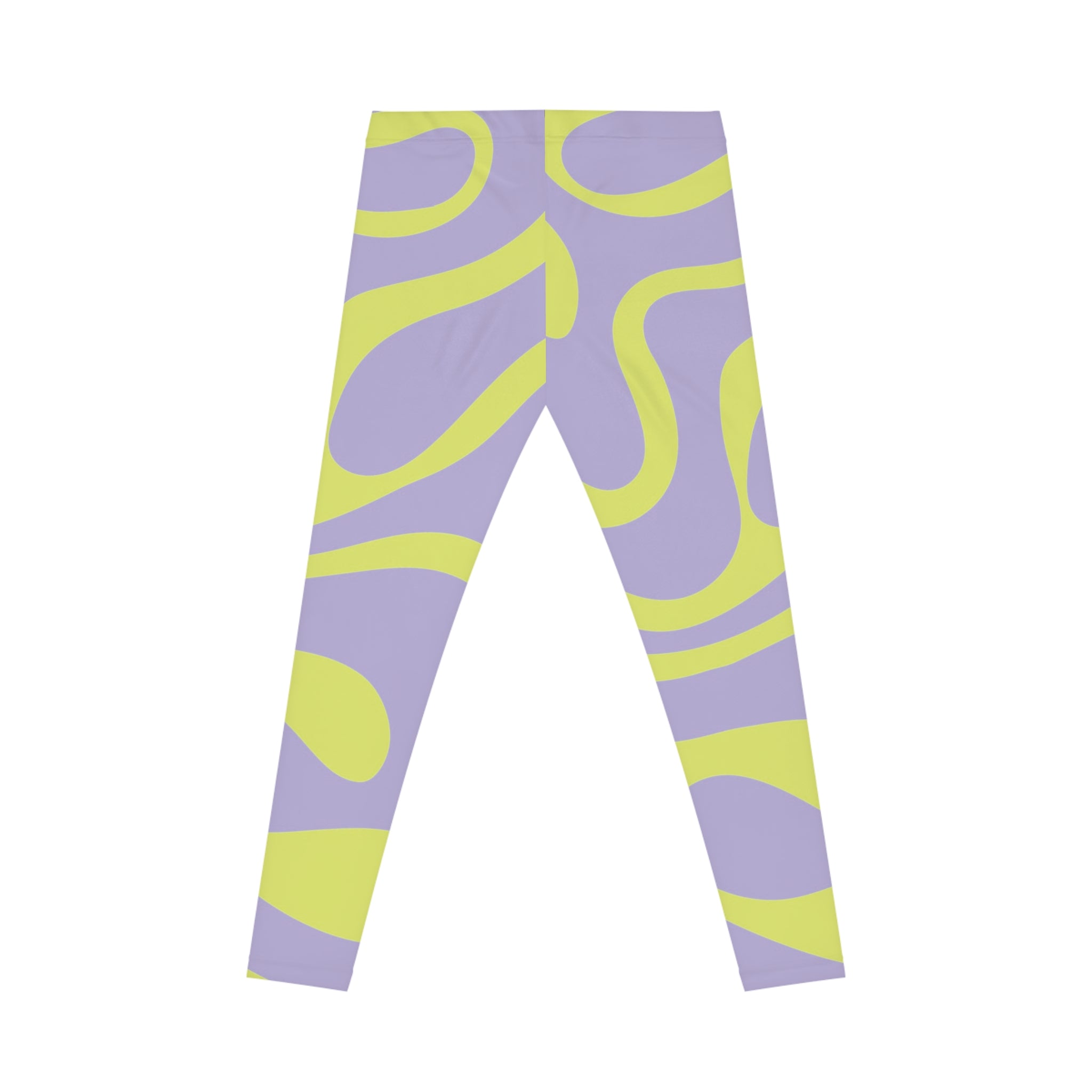 Psychedelic Swirl Leggings — Lavender & Lime All-Over Print Women’s Leggings