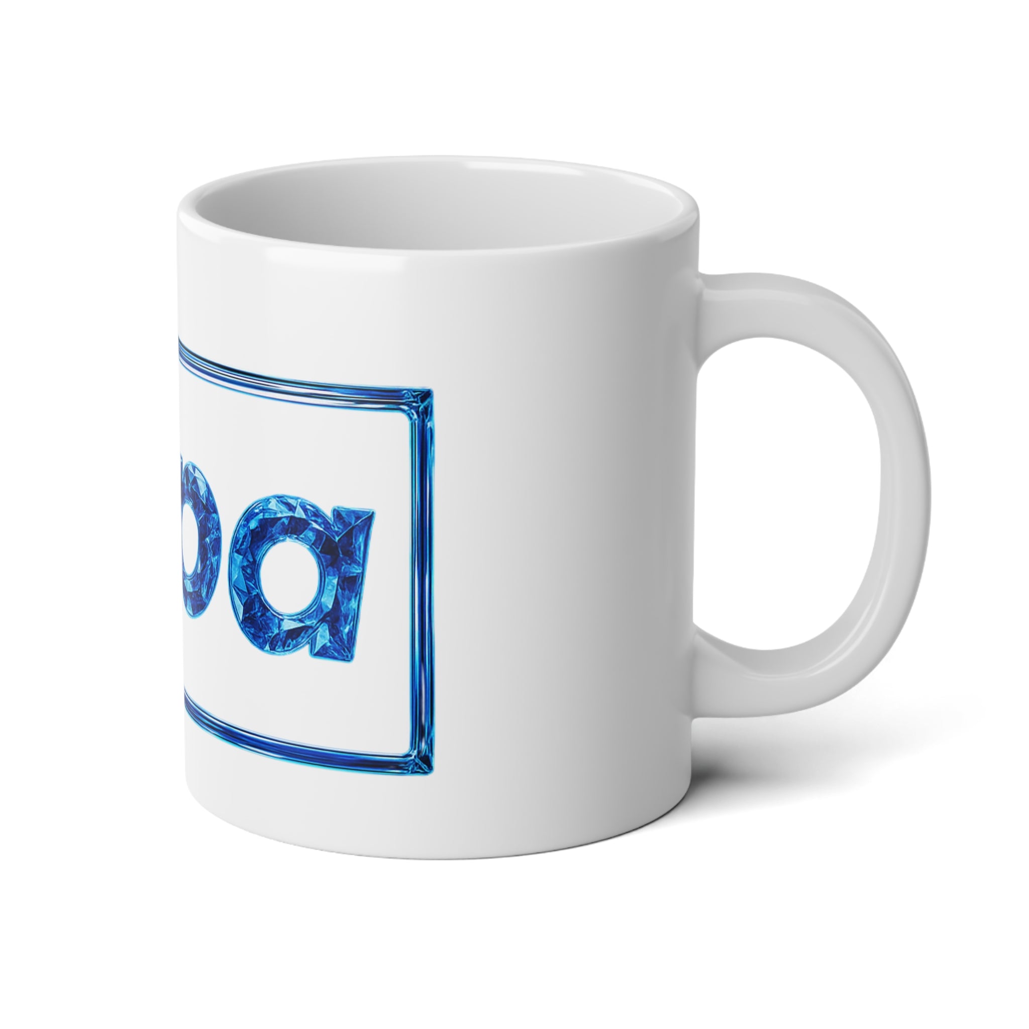 20oz Jumbo Mug — 'Supah' Blue Water Texture Coffee Cup