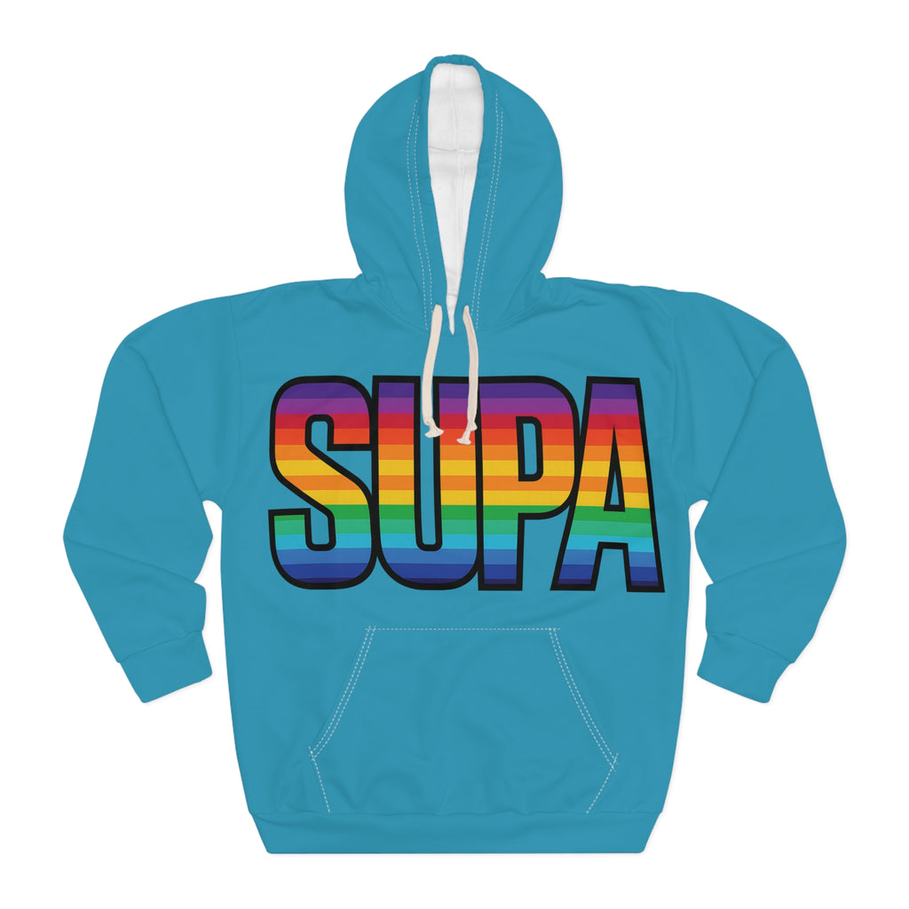 Supa Rainbow Logo Hoodie — Bold Streetwear Pullover