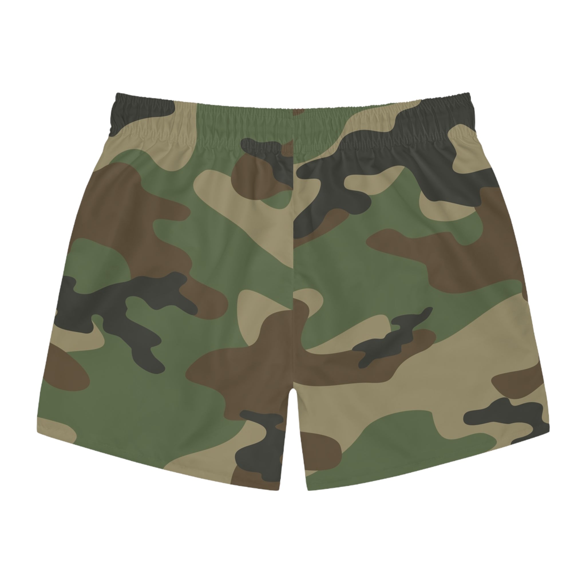 Camo 'Supa' Swim Trunks — Men's All-Over Print Beach Shorts