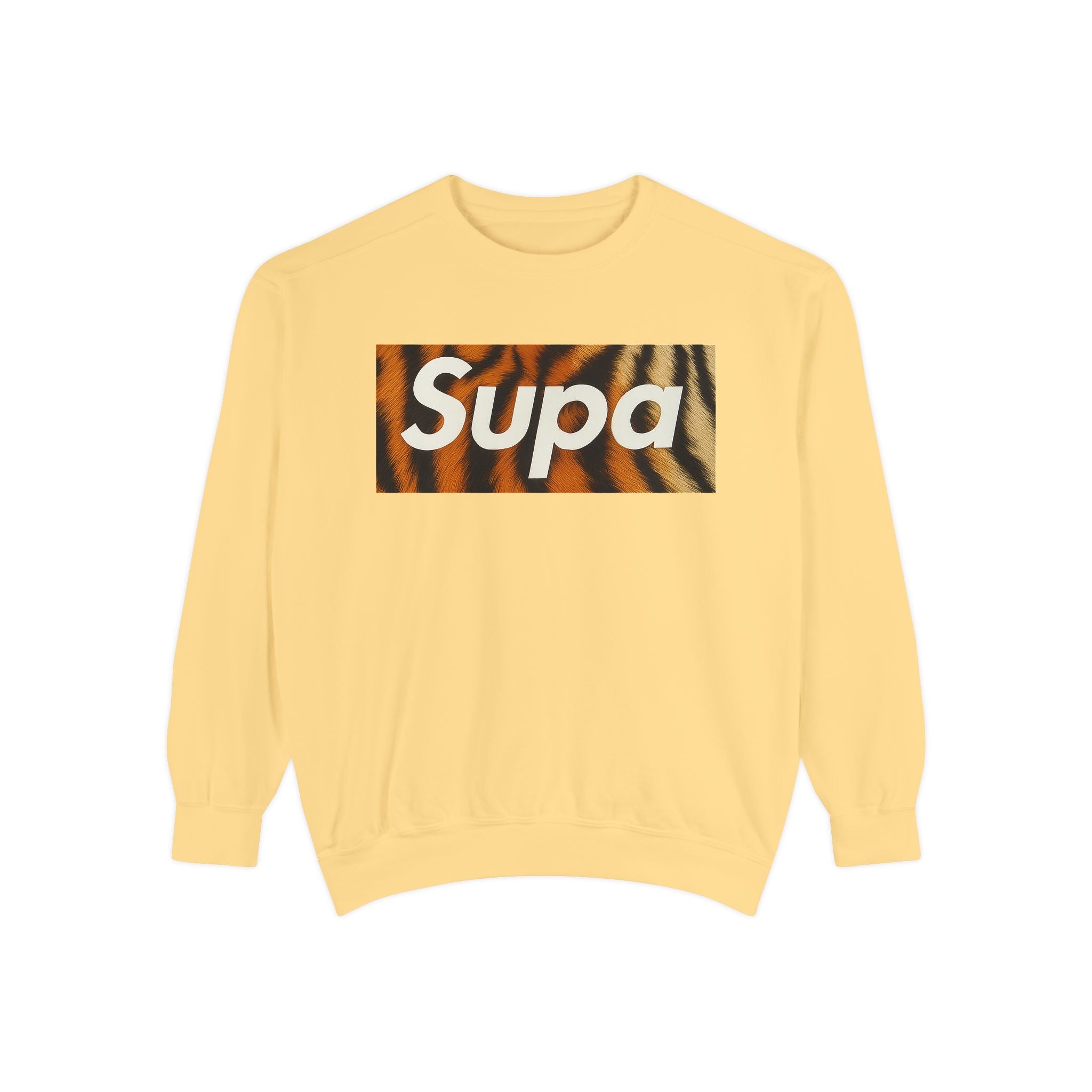 Supa Tiger Unisex Sweatshirt - Trendy Garment-Dyed Apparel