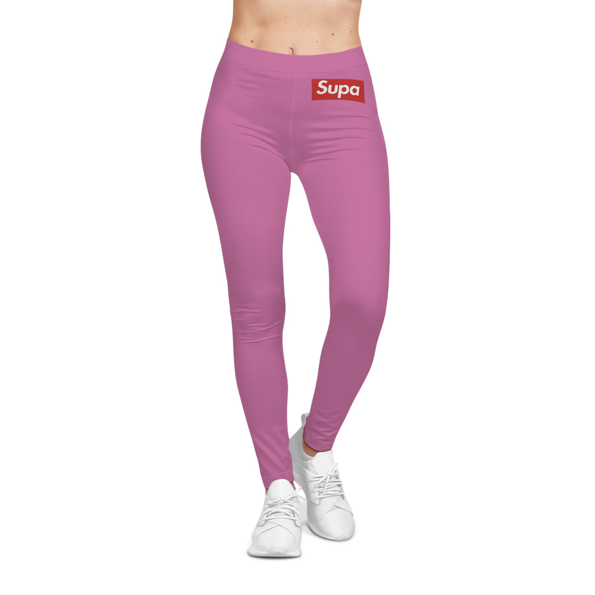 Leggings — Pink 'Supa' Logo Casual Women's Leggings