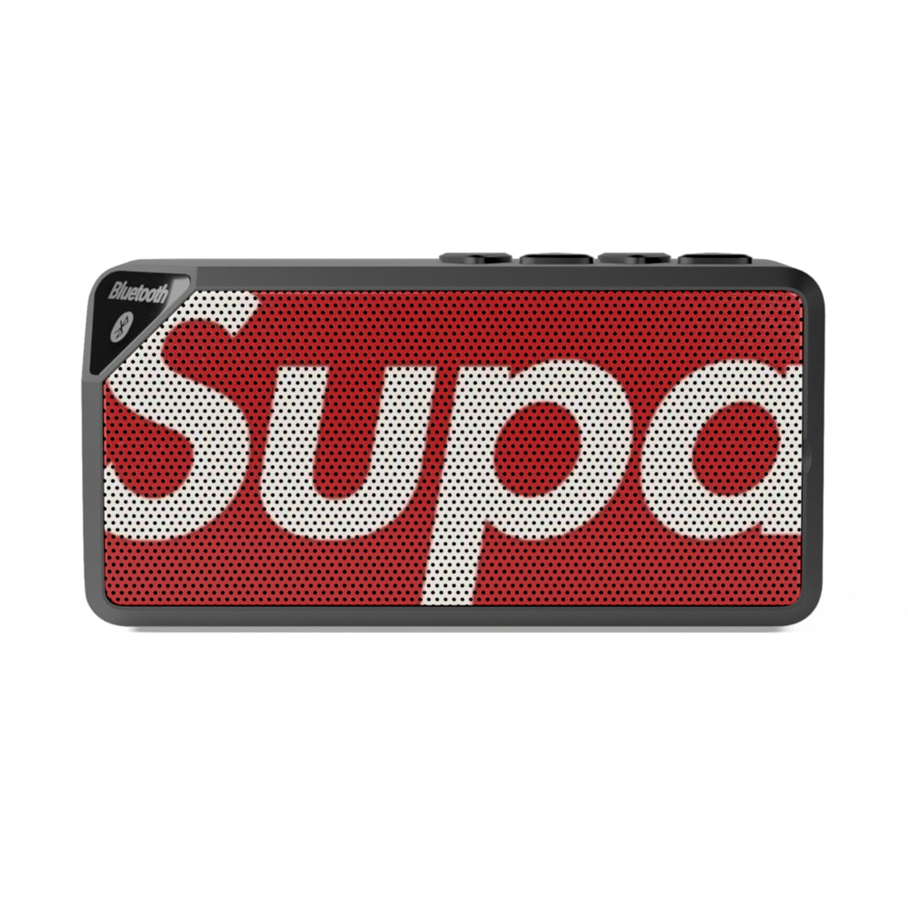 Bluetooth Speaker — 'Supa' Portable Wireless Speaker with Bold Red Graphic