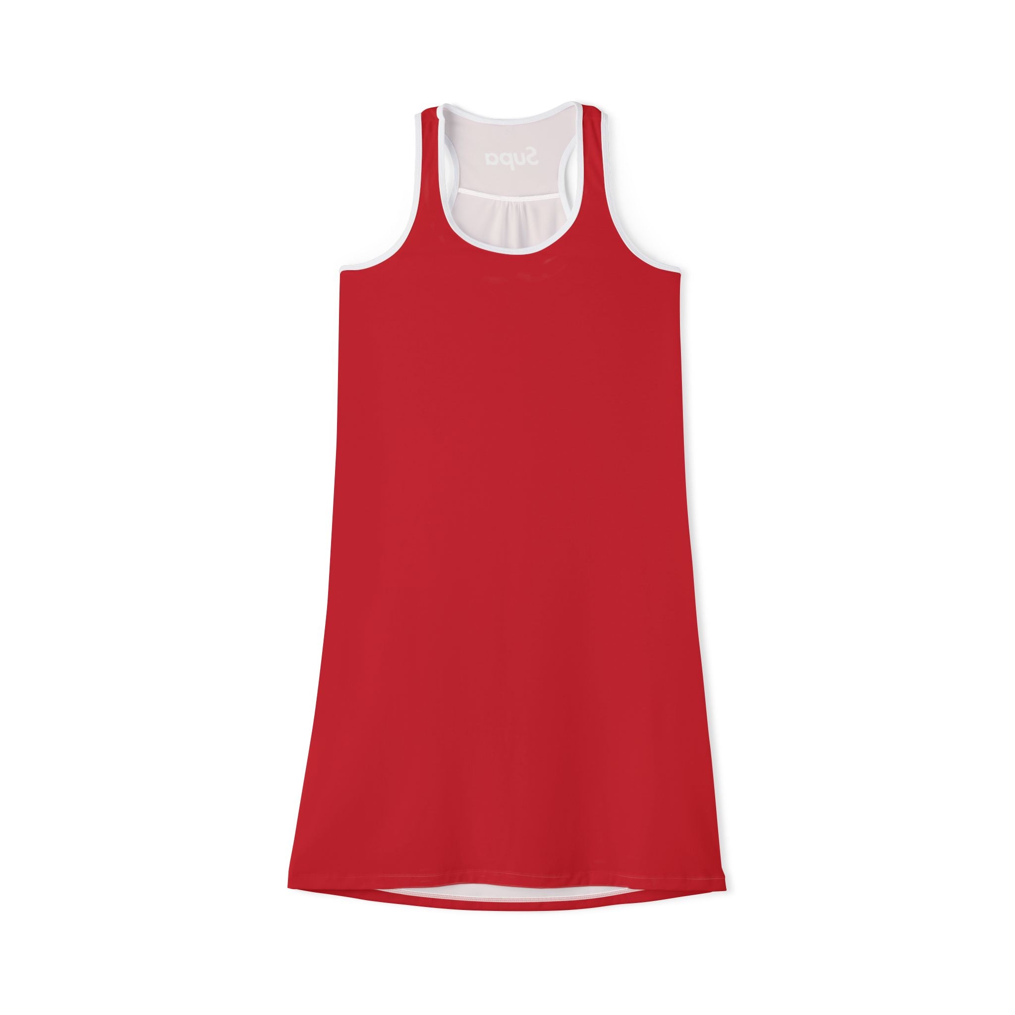 Red Racerback Dress – Women's Athletic AOP Summer Sundress
