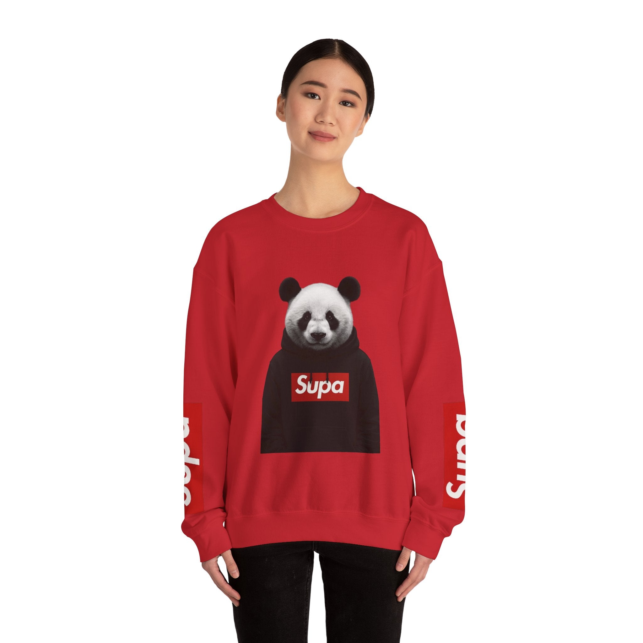Panda 'Supa' Crewneck Sweatshirt — Streetwear Graphic Pullover