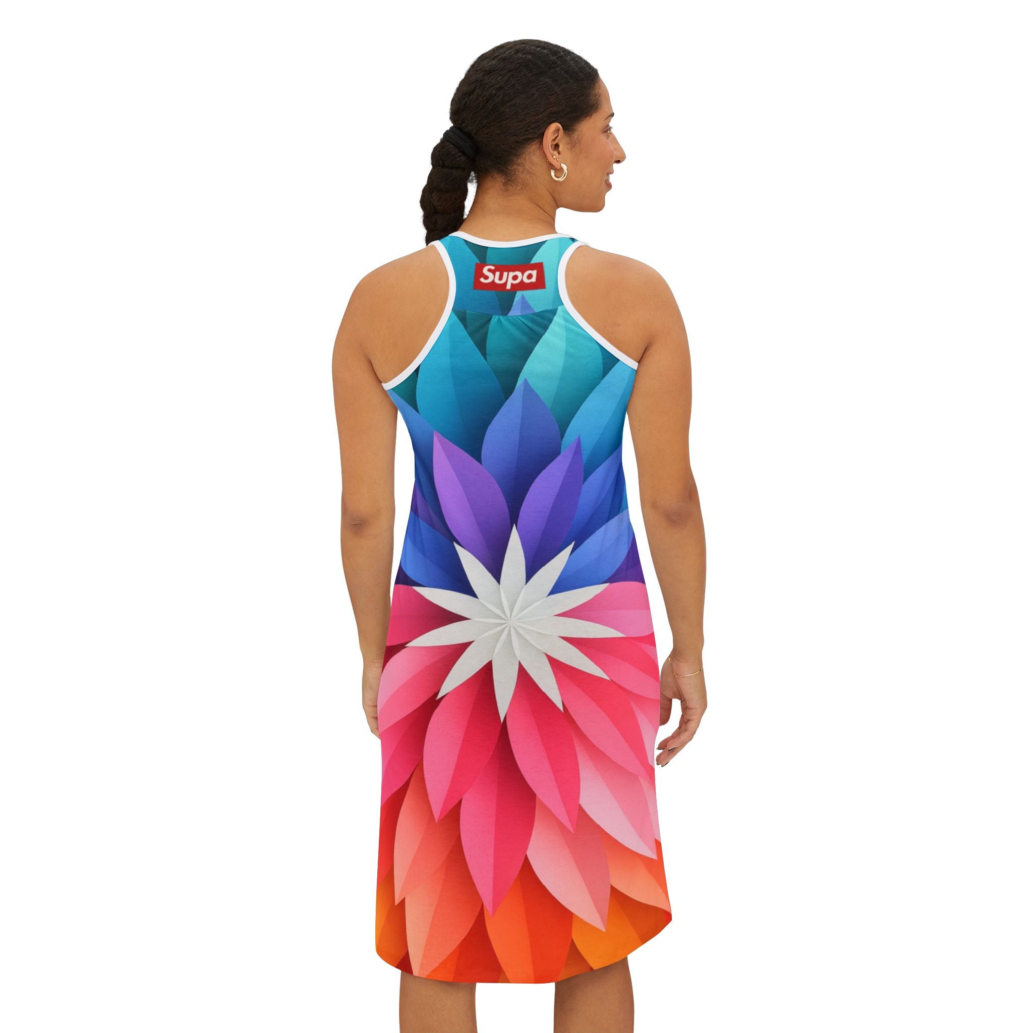 Colorburst Floral Racerback Dress — Bold All-Over-Print Sundress