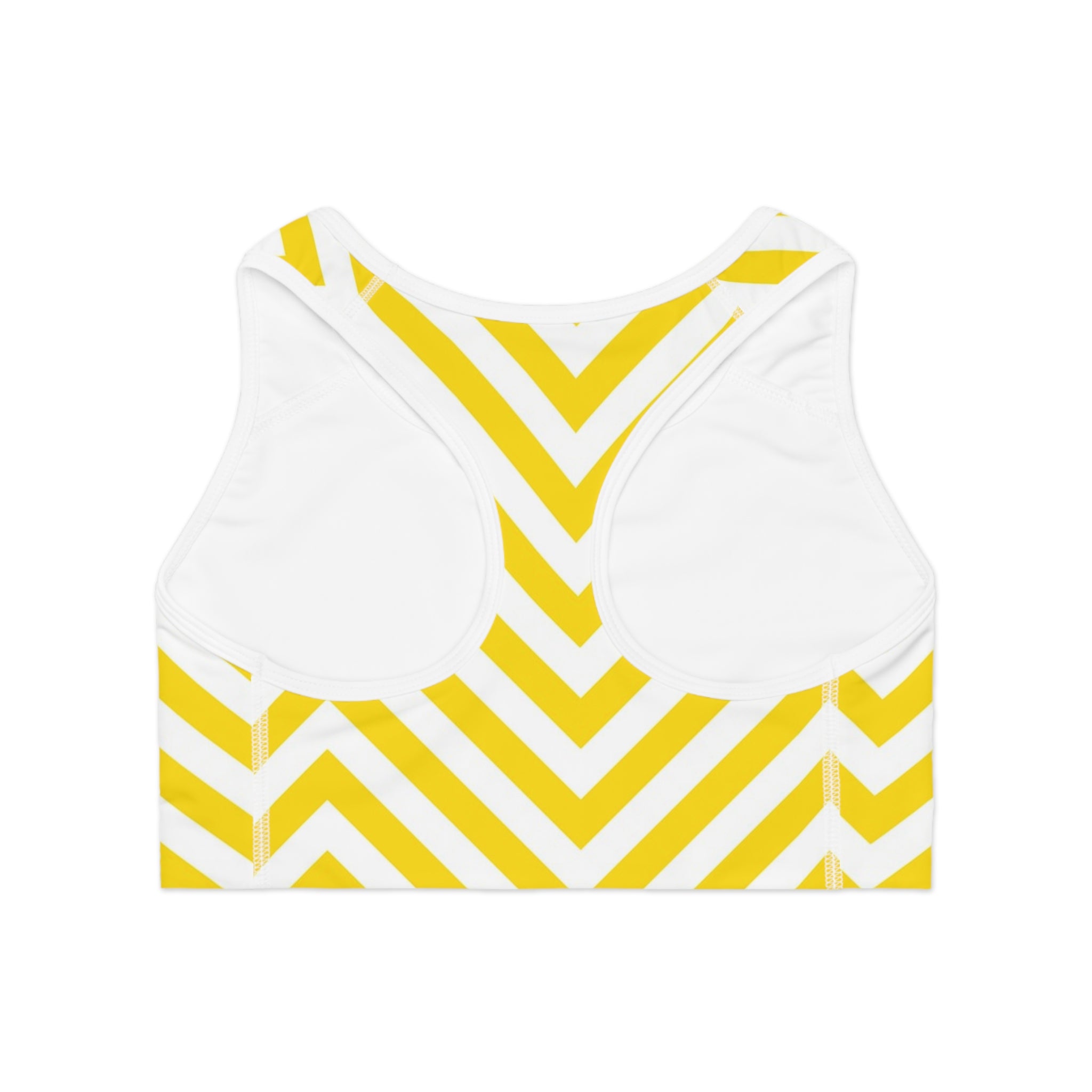 Supa Yellow Chevron Sports Bra — Bold Graphic Activewear