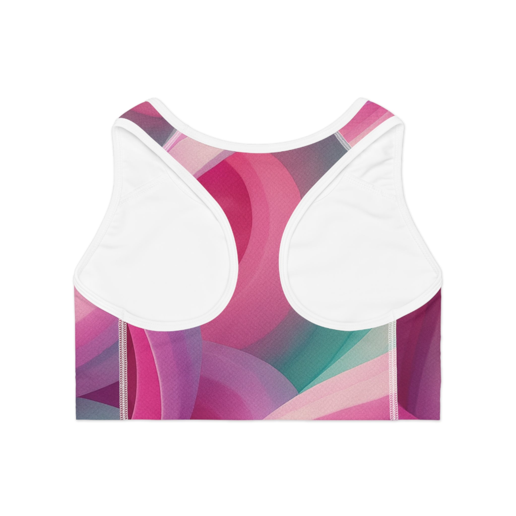 Supa Pink Swirl Sports Bra — All-Over Print Activewear
