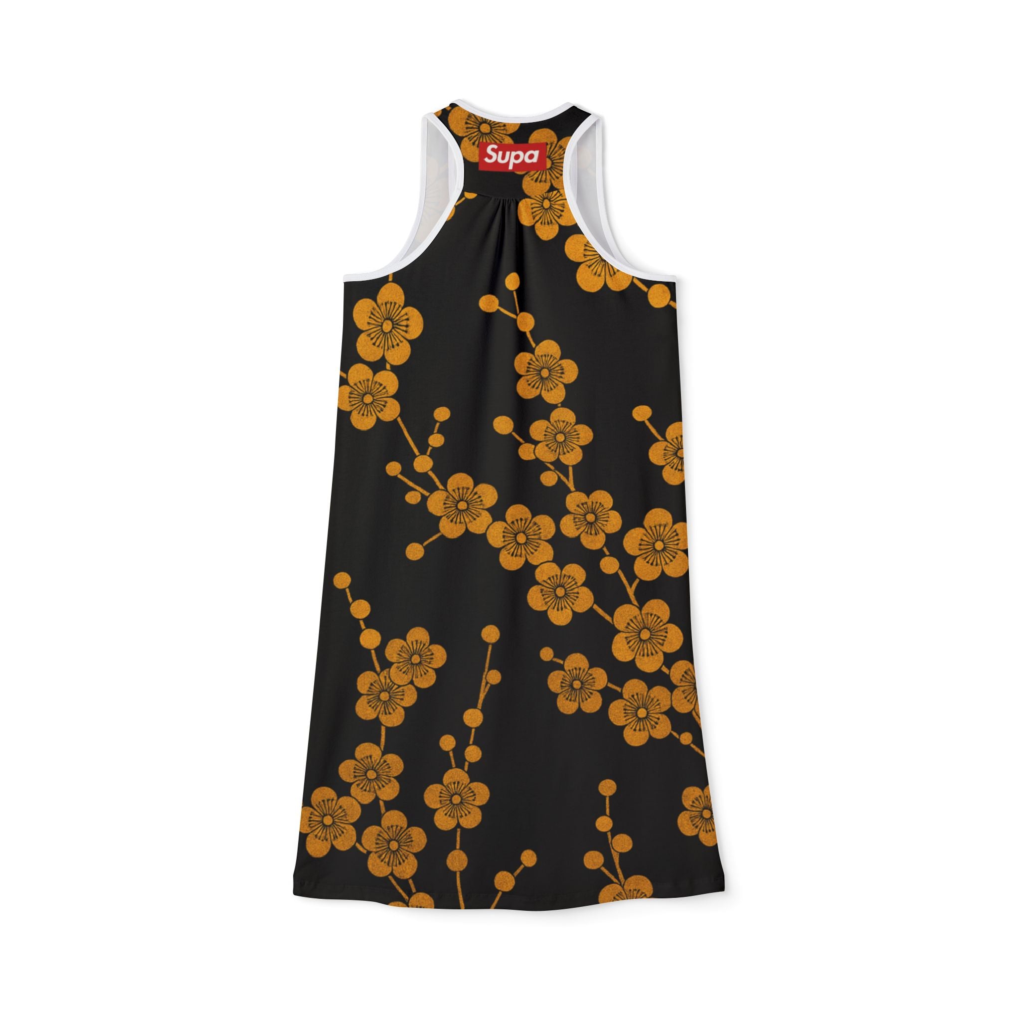 Floral Racerback Dress — Golden Blossom All-Over Print