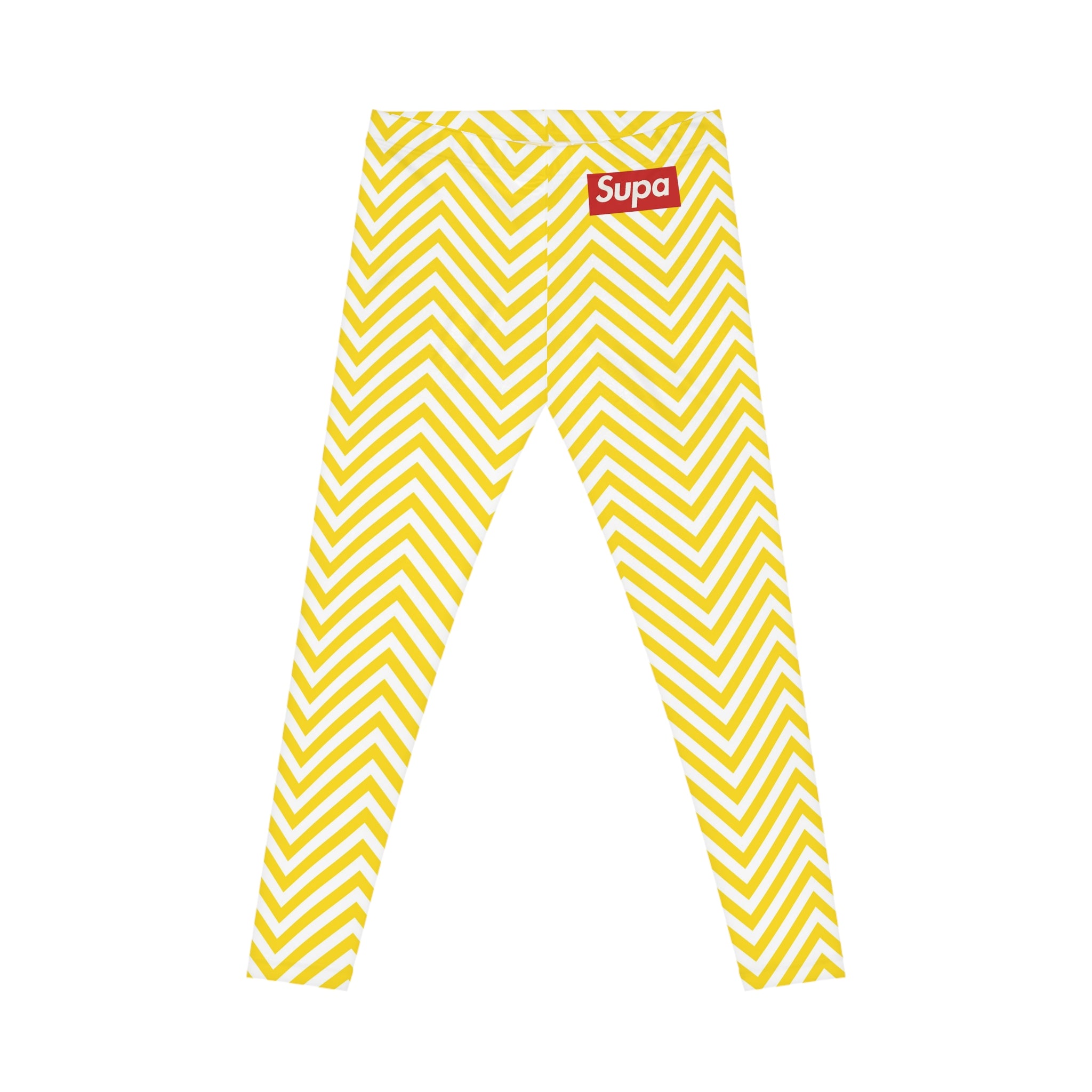 SUPA Yellow Chevron Leggings — Women's Patterned Casual Leggings