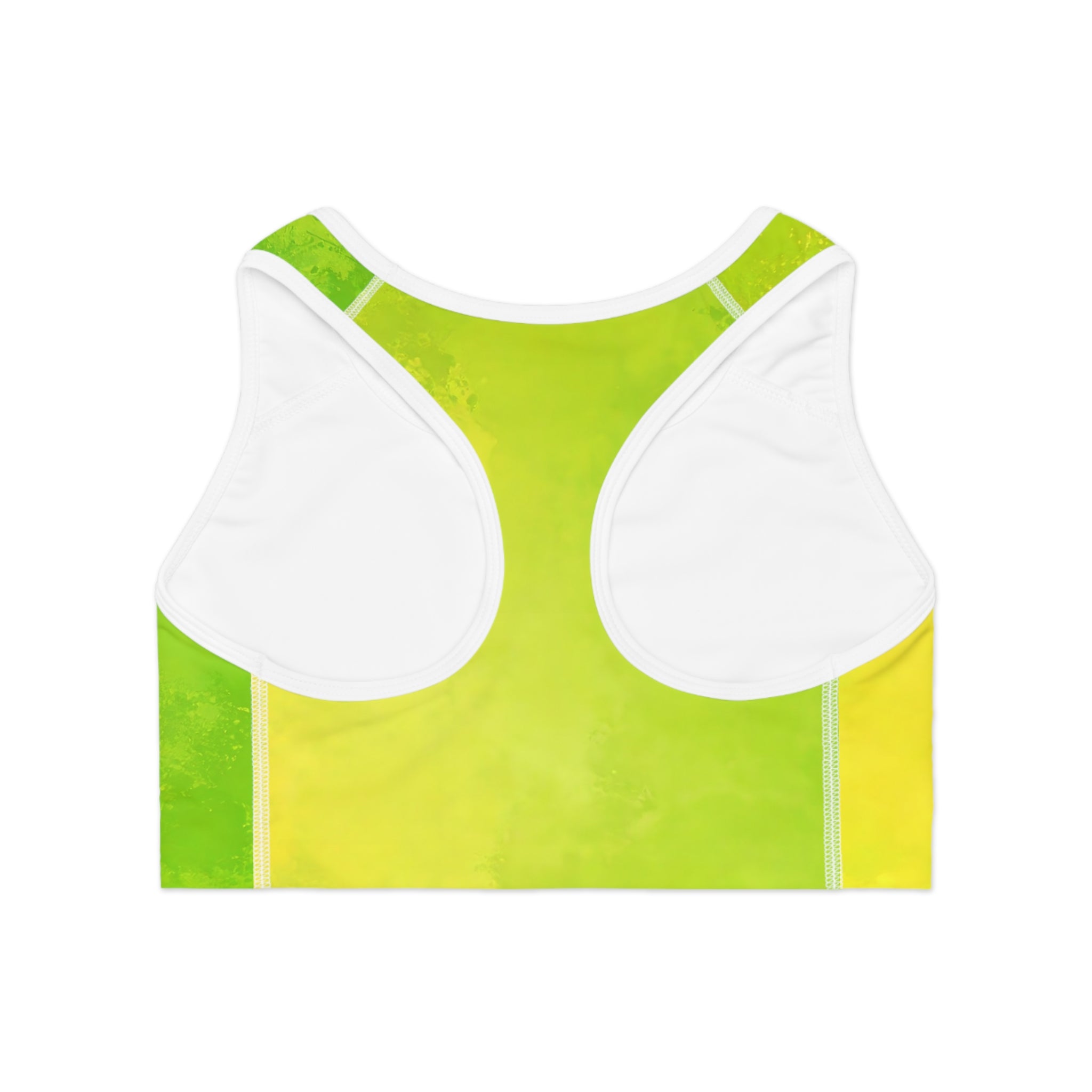 Supa Logo Sports Bra — Lime Tie-Dye Activewear