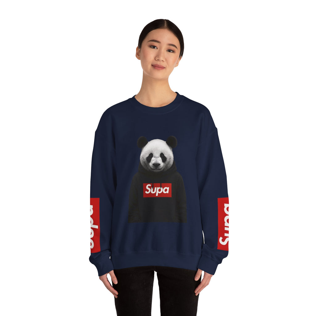 Panda 'Supa' Crewneck Sweatshirt — Streetwear Graphic Pullover