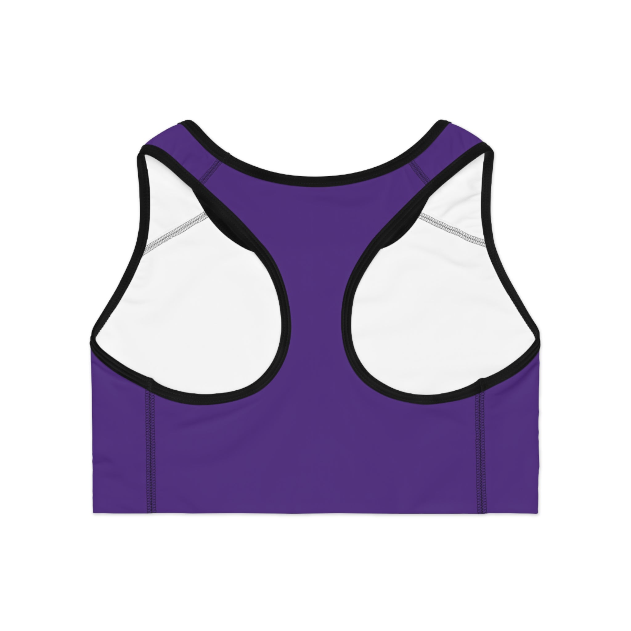 Sports Bra — Purple 'Supa' Logo Active Crop Top