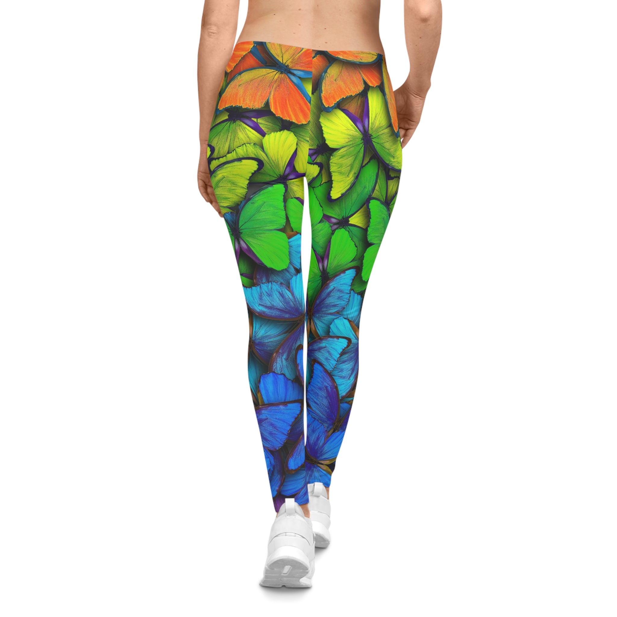 Butterfly Burst Leggings — Colorful All-Over Print Women’s Yoga & Casual Leggings