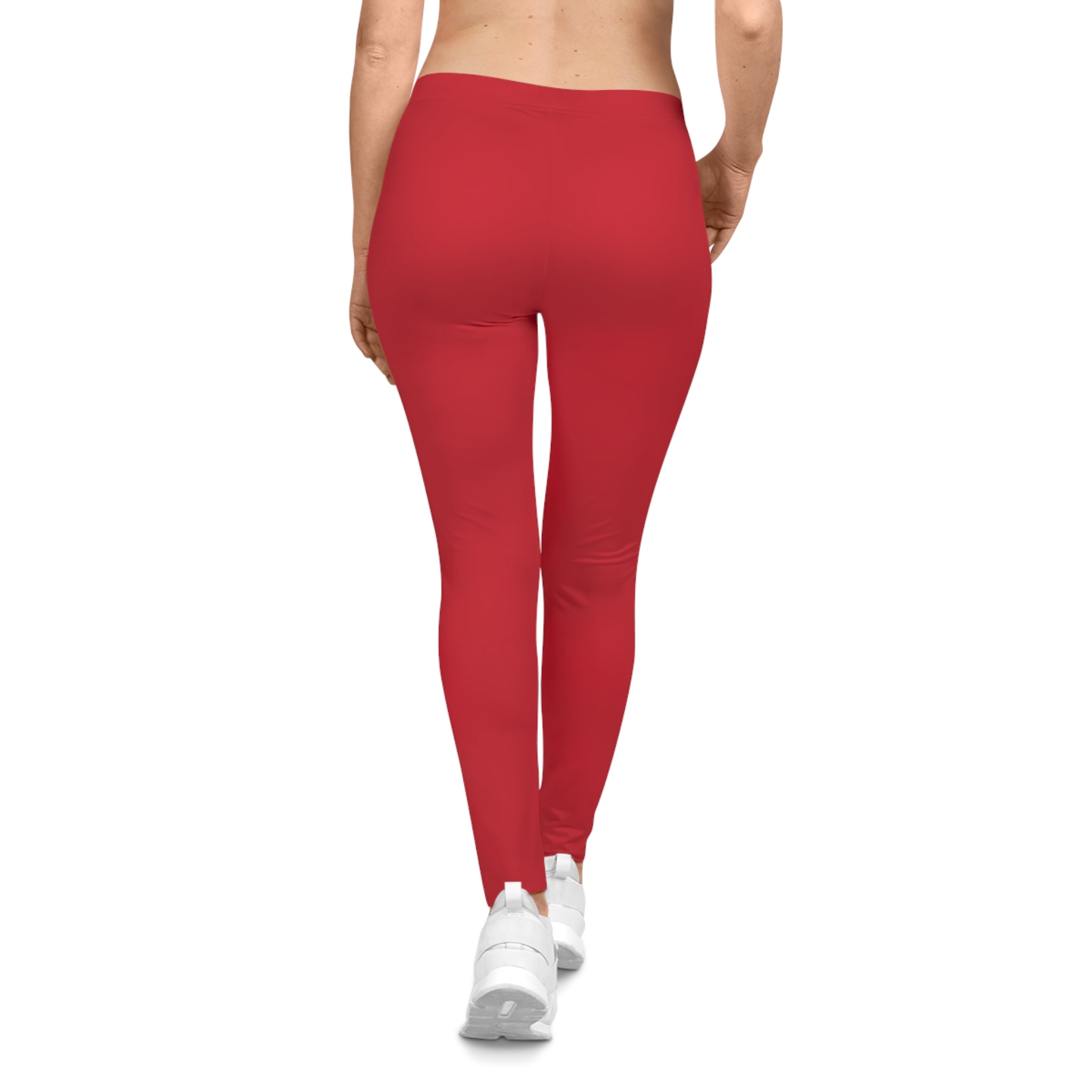 Red 'Supa' Women's Leggings — Bold Casual All-Over Print Leggings