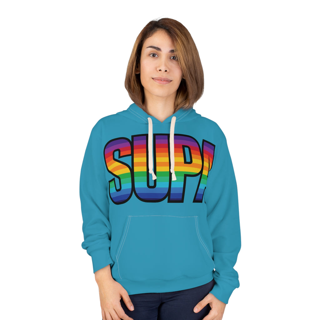 Supa Rainbow Logo Hoodie — Bold Streetwear Pullover
