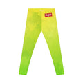 Yellow-Green Tie-Dye "Supa" Leggings — Women's Casual AOP Activewear