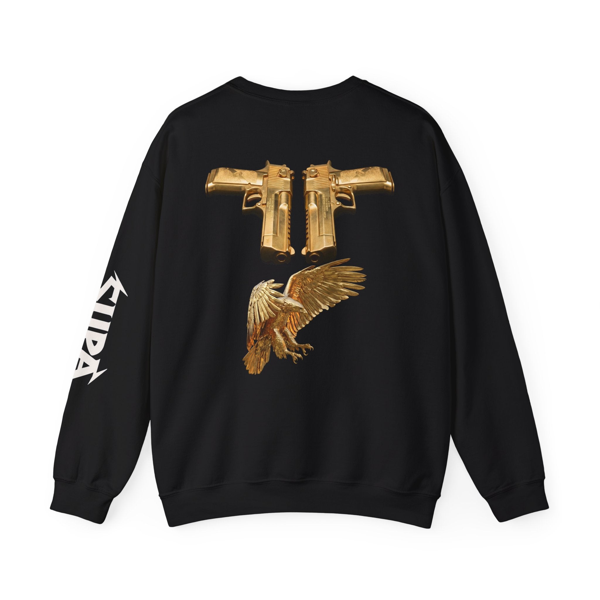 Eagle Flight Crewneck Sweatshirt — Vintage Golden Hawk Graphic