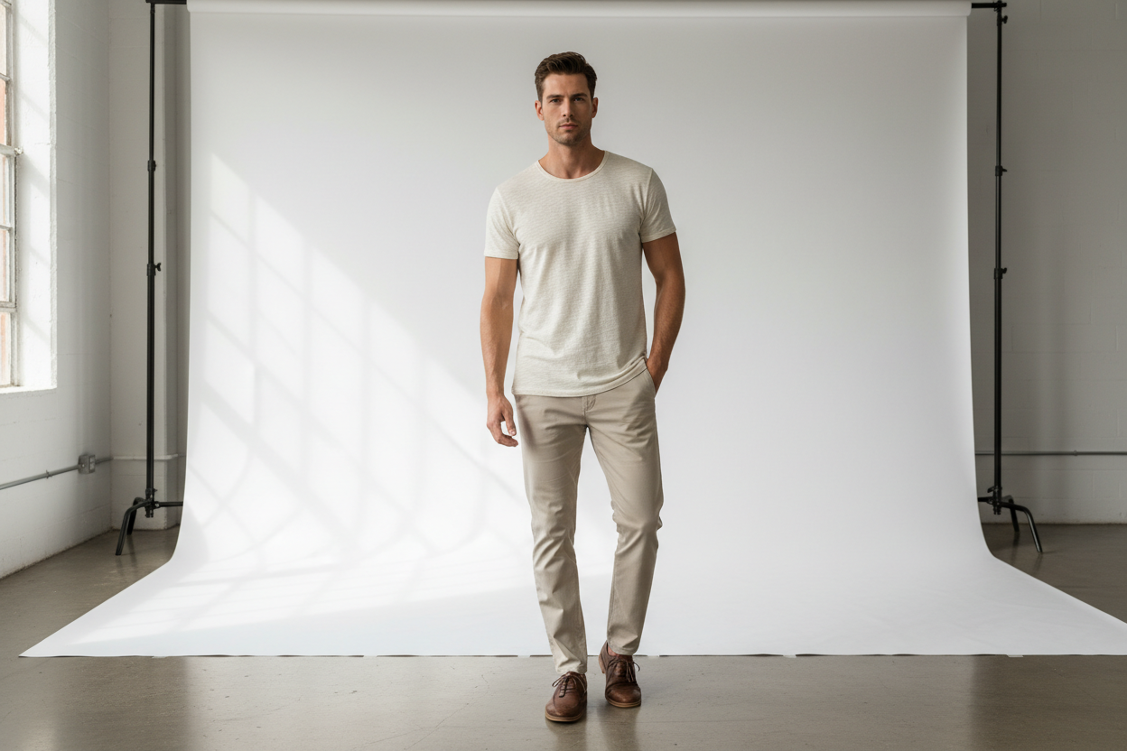 Generate a male model wearing this